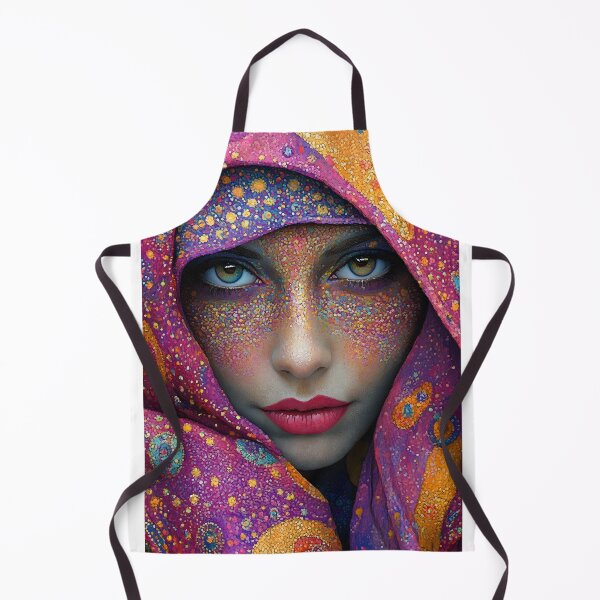 Item preview, Colorful artistic face covered in vibrant patterns designed and sold by Artessie.