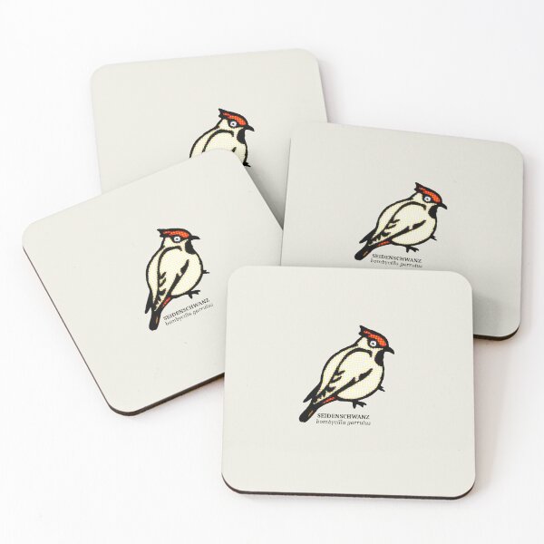 Item preview, small bird waxwing Bombycilla garrulus birdwatching drawing ornithology designed and sold by Luzi Illustrella.