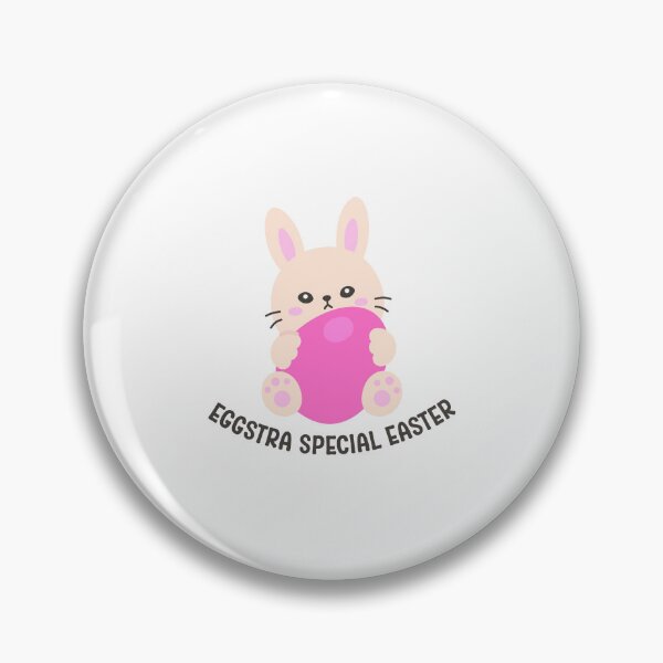 Item preview, Adorable Bunny Hugging Pink Egg with “You’re Eggstra Special” – Cute Punny Easter Sticker designed and sold by BubiStudio.