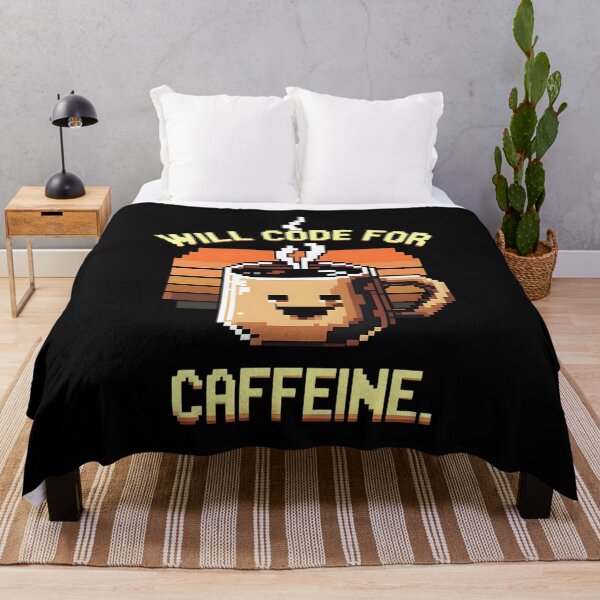 Item preview, Will Code For Caffeine Coding Joke designed and sold by DomTeesHaven.