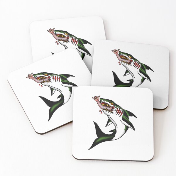 Item preview, Old School Shark Attack Tattoo Design – Bold Traditional Ink Style designed and sold by Krisu444.