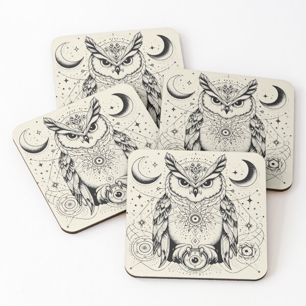 Item preview, Mystical Owl – Celestial Wisdom in Flight designed and sold by Roberta Calabrese.