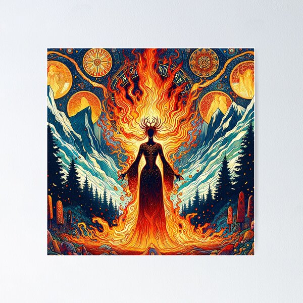 Item preview, Freya of the Fire designed and sold by Stoneflower-Art.