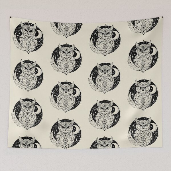 Item preview, Mystical Owl – Celestial Wisdom in Flight designed and sold by Roberta Calabrese.