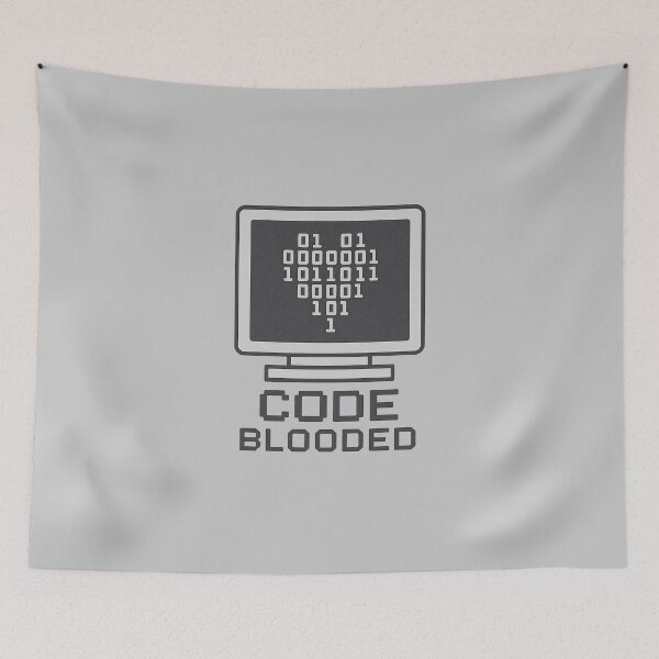Item preview, Code Blooded – Binary Heart Tech Design for Programmers designed and sold by Bratak.