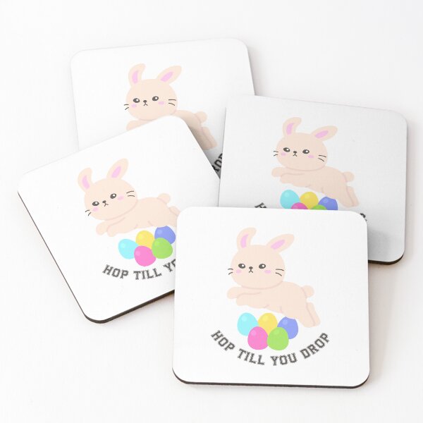 Item preview, Energetic Easter Bunny Jumping Over Eggs – Hop Till You Drop Sticker designed and sold by BubiStudio.