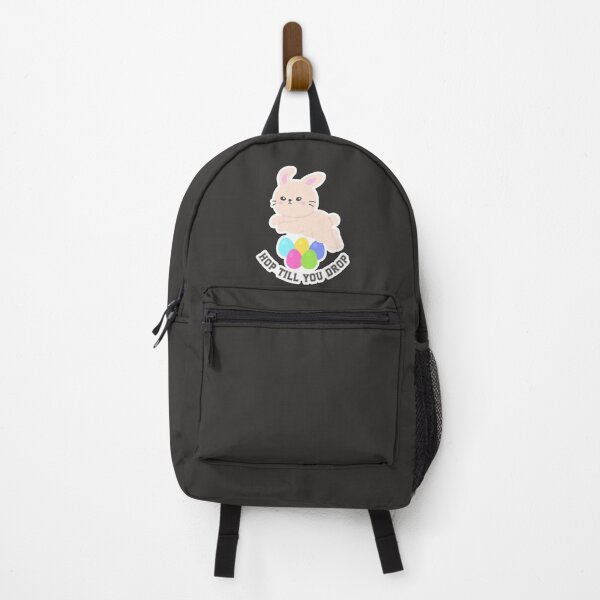 Item preview, Energetic Easter Bunny Jumping Over Eggs – Hop Till You Drop Sticker designed and sold by BubiStudio.