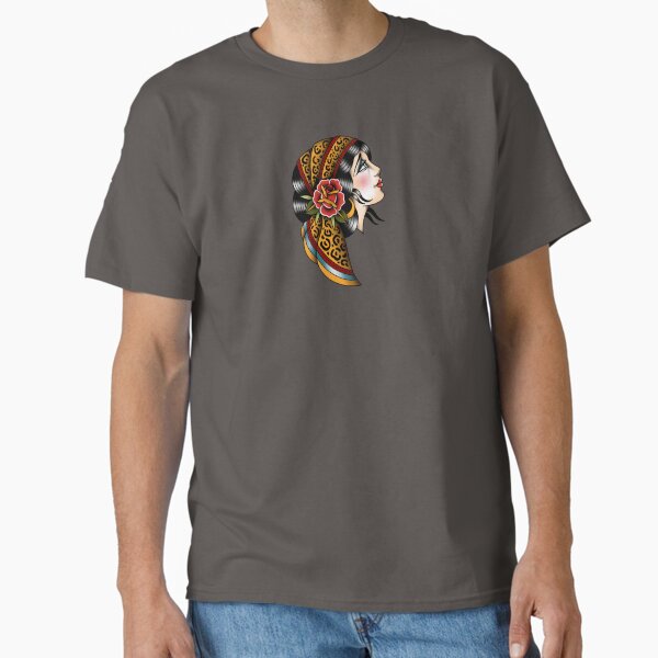 Item preview, Vintage Gypsy Lady Tattoo Art – Traditional Style Design designed and sold by Krisu444.