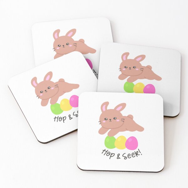 Item preview, Brown Bunny Leaping Over Easter Eggs – Hop & Seek Sticker designed and sold by BubiStudio.