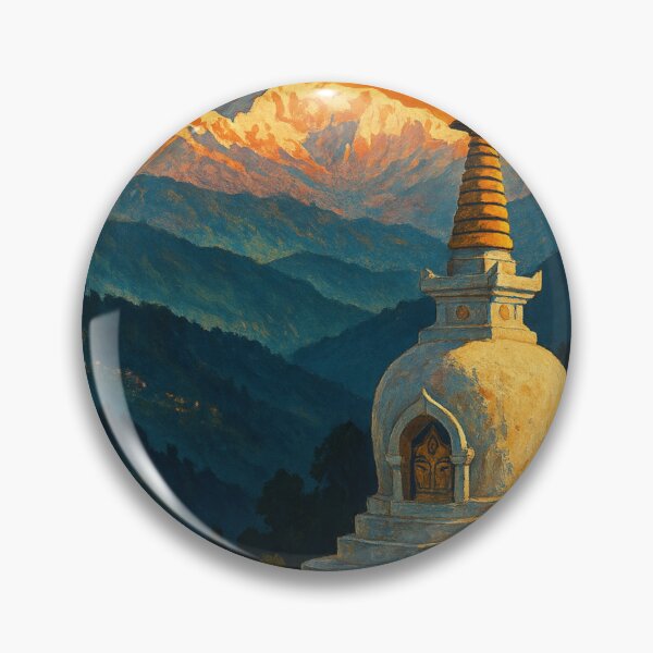 Item preview, Himalayan Sunrise Behind Tiger Hill Stupa, Darjeeling designed and sold by Places On Earth.
