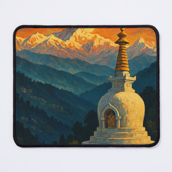 Item preview, Himalayan Sunrise Behind Tiger Hill Stupa, Darjeeling designed and sold by Places On Earth.