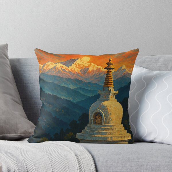 Item preview, Himalayan Sunrise Behind Tiger Hill Stupa, Darjeeling designed and sold by Places On Earth.