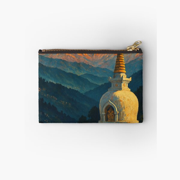 Item preview, Himalayan Sunrise Behind Tiger Hill Stupa, Darjeeling designed and sold by Places On Earth.