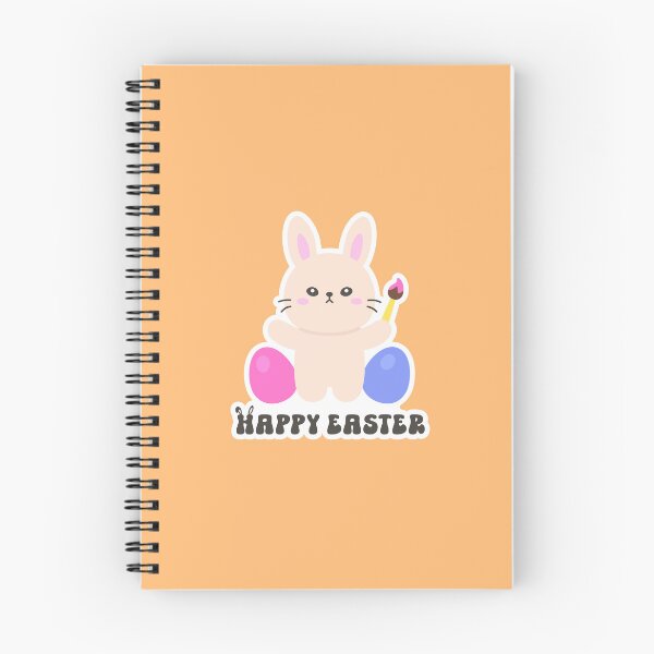 Item preview, Happy Easter Bunny with Colored Eggs and Flower – Cheerful Holiday Sticker designed and sold by BubiStudio.