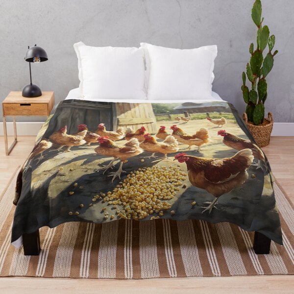 Item preview, Farmcore Aesthetic: Chickens Pecking Corn designed and sold by bapupa.