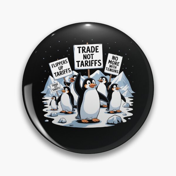 Item preview, Penguins Protest Against Tariffs Funny Penguin Tariff designed and sold by AniArtPL.