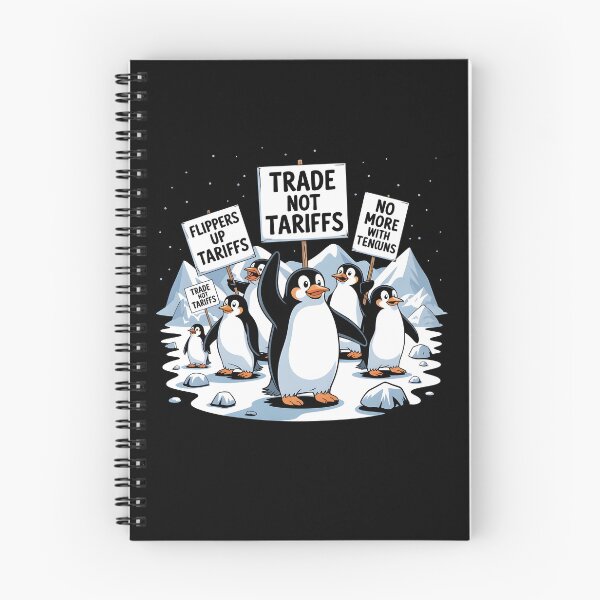 Item preview, Penguins Protest Against Tariffs Funny Penguin Tariff designed and sold by AniArtPL.