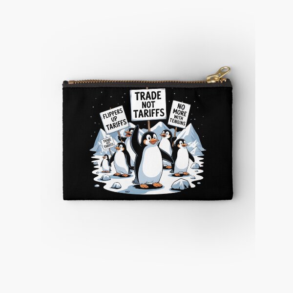Item preview, Penguins Protest Against Tariffs Funny Penguin Tariff designed and sold by AniArtPL.