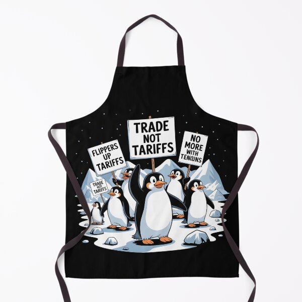 Item preview, Penguins Protest Against Tariffs Funny Penguin Tariff designed and sold by AniArtPL.