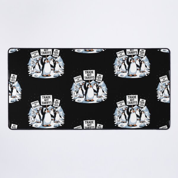 Item preview, Penguins Protest Against Tariffs Funny Penguin Tariff designed and sold by AniArtPL.