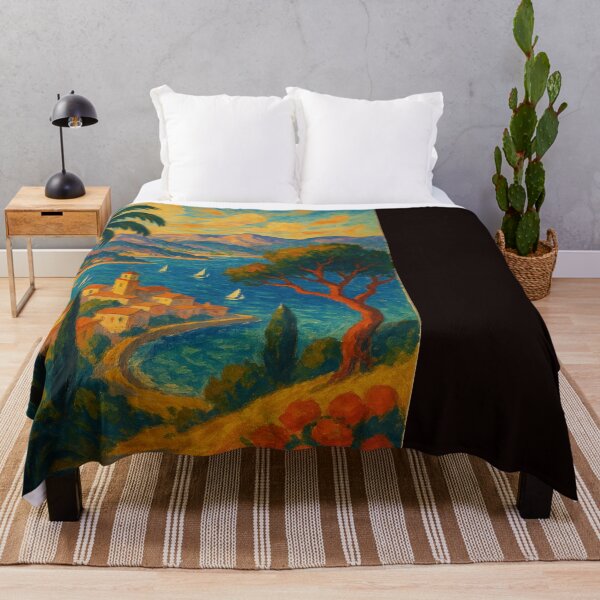 Item preview, Curving Coastline and Seaside Village on Côte d’Azur designed and sold by Places On Earth.