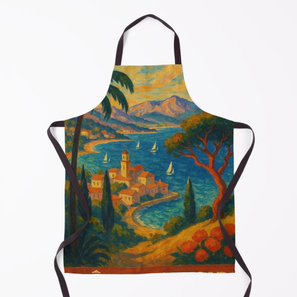 Item preview, Curving Coastline and Seaside Village on Côte d’Azur designed and sold by Places On Earth.