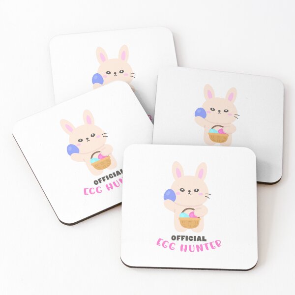 Item preview, Easter Bunny with Basket and Colorful Eggs – Official Egg Hunter Sticker designed and sold by BubiStudio.