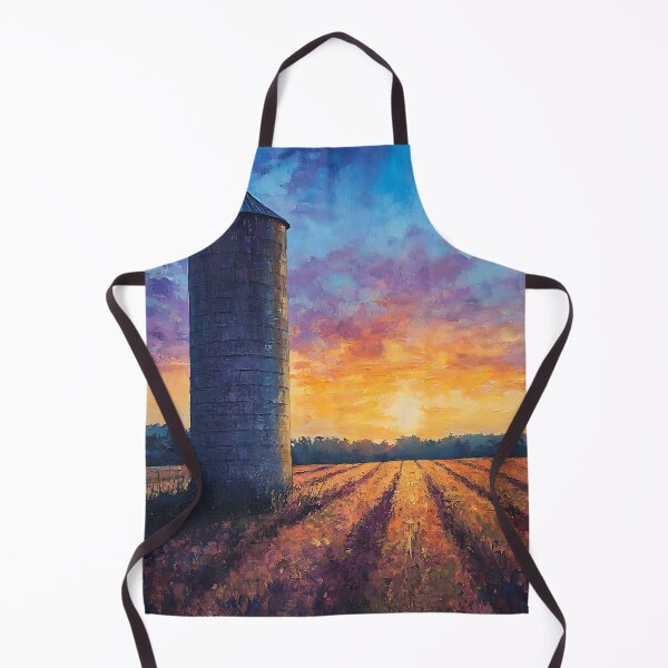 Item preview, Farmcore Aesthetic: Sunrise Silo Landscape designed and sold by bapupa.