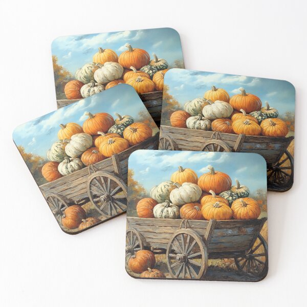 Item preview, Farmcore Aesthetic: Autumn Pumpkin Wagon designed and sold by bapupa.