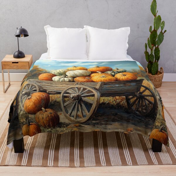 Item preview, Farmcore Aesthetic: Autumn Pumpkin Wagon designed and sold by bapupa.