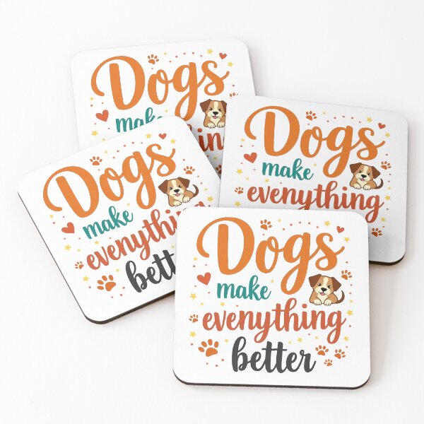 Item preview, Dogs Make Everything Better – Cute & Heartwarming Dog Lover Design designed and sold by VIBECANVASSHOP .