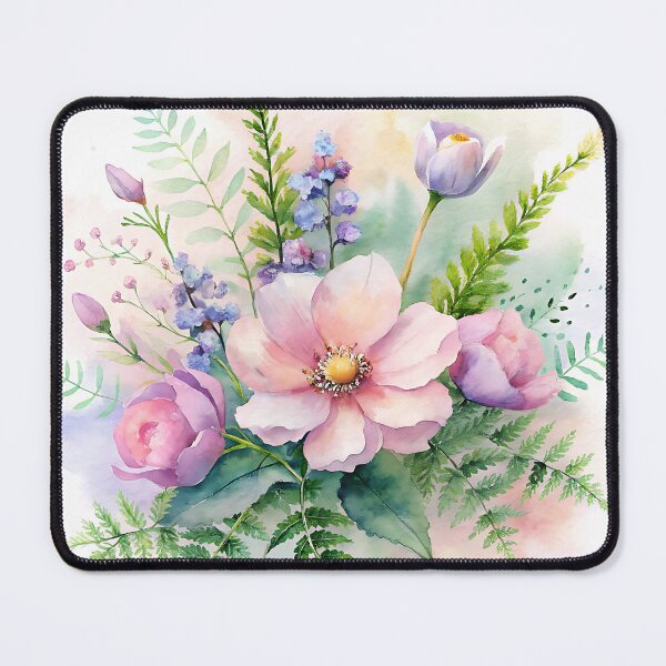 Item preview,  Soft Pink Wildflower Watercolor Bouquet on White designed and sold by zaina.sho.