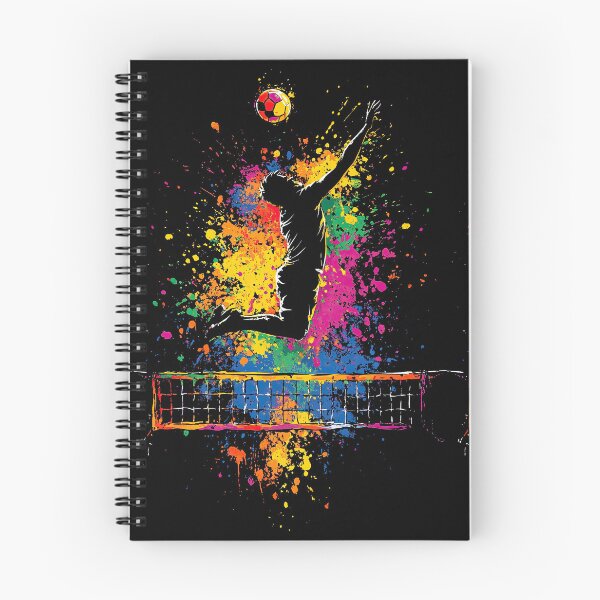 Item preview, Athlete Launching High Above Net With Color Splashes designed and sold by Piotrek0001.