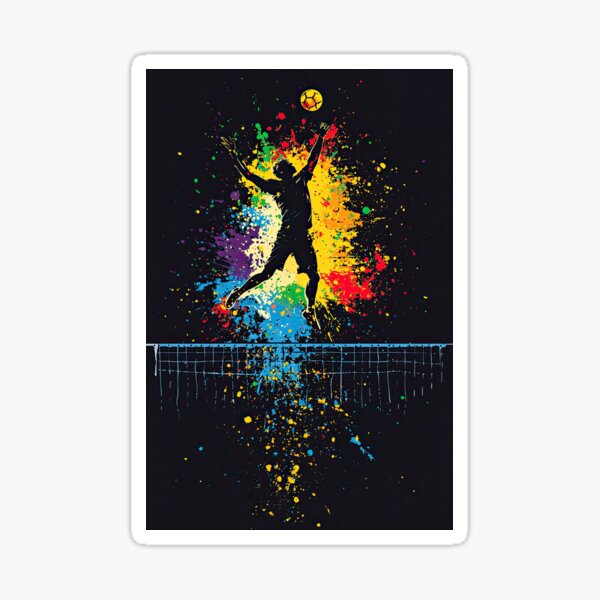 Item preview, Acrobat Spiking Ball Surrounded By Exploding Paint Colors designed and sold by Piotrek0001.