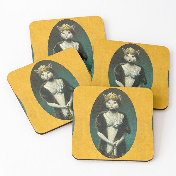 Item preview, Glamorous Cat Lady On Gold designed and sold by mictomart.