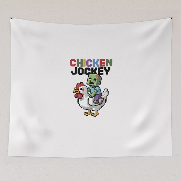 Item preview, Funny chicken jockey-Zombie Pixel- Art Zombie Gamer designed and sold by BornBorn.