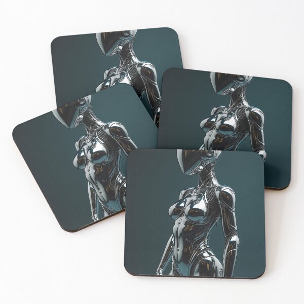 Item preview, Alius - Cyborg - Feminin Erotic Robot - Chrome - Futuristic - 5 designed and sold by SentientGallery.