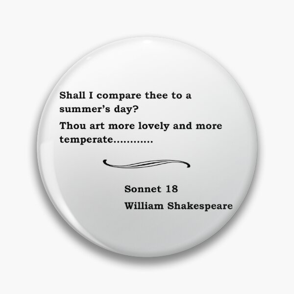 Item preview, Sonnet 18 William Shakespeare Short designed and sold by Miss Mindy's Boutique.