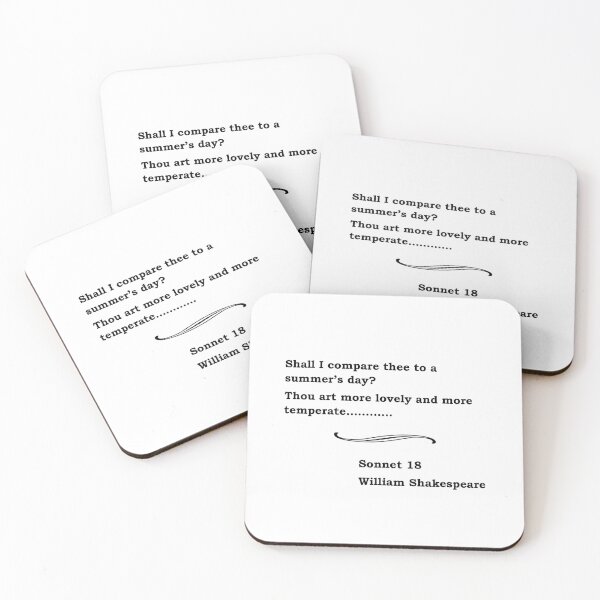 Item preview, Sonnet 18 William Shakespeare Short designed and sold by Miss Mindy's Boutique.