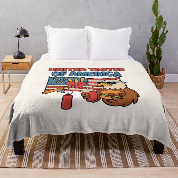 Item preview, United Tastes of America – Satirical Foodie Flag Cartoon Design designed and sold by Bratak.