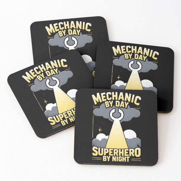 Item preview, Mechanic By Day, Superhero By Night Auto Mechanic Joke designed and sold by DomTeesHaven.