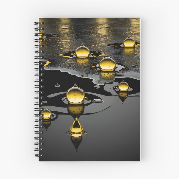 Item preview, Gold Watercolor Drops on Black | Exclusive | HD  designed and sold by MagneticArts23.