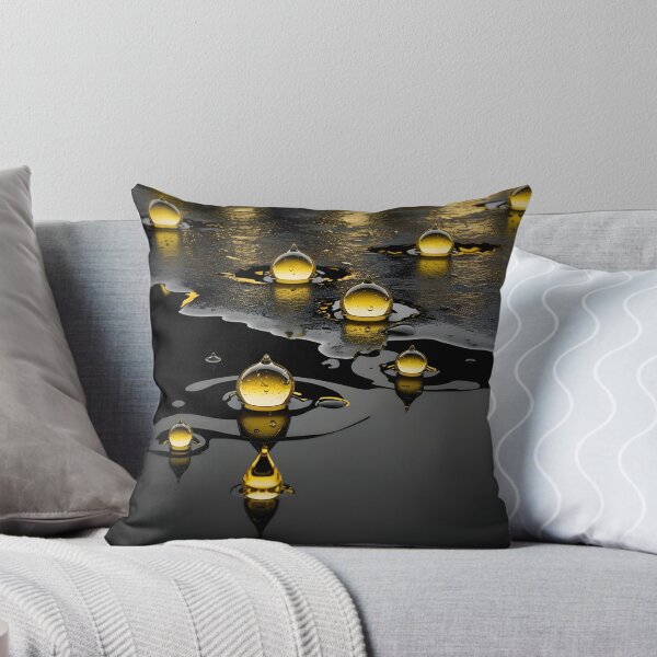 Item preview, Gold Watercolor Drops on Black | Exclusive | HD  designed and sold by MagneticArts23.