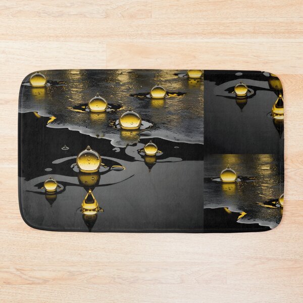 Item preview, Gold Watercolor Drops on Black | Exclusive | HD  designed and sold by MagneticArts23.