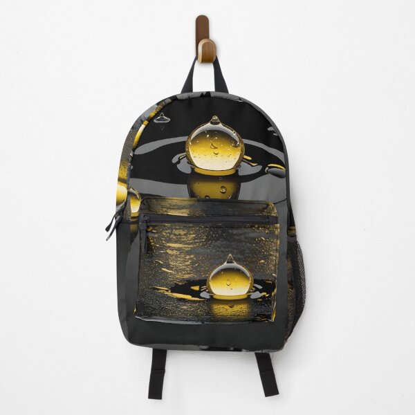 Item preview, Gold Watercolor Drops on Black | Exclusive | HD designed and sold by MagneticArts23.