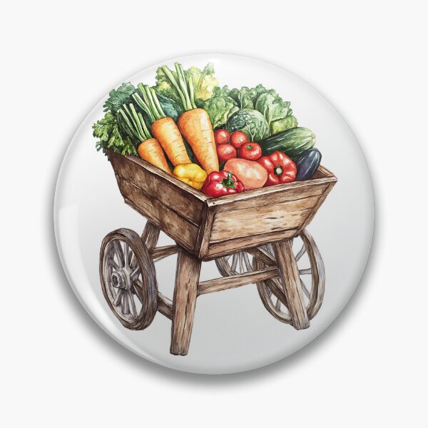 Item preview, Farmcore Aesthetic: Wheelbarrow of Vegetables designed and sold by bapupa.