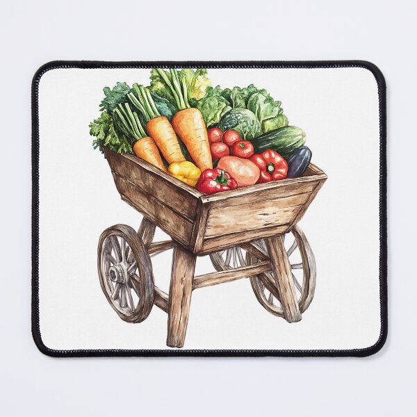 Item preview, Farmcore Aesthetic: Wheelbarrow of Vegetables designed and sold by bapupa.
