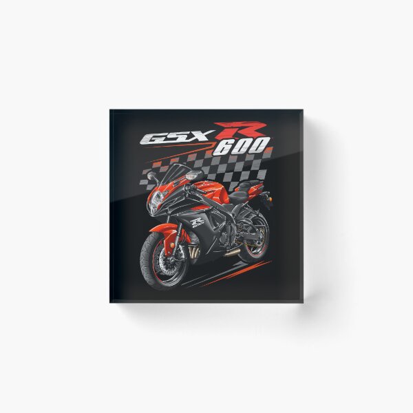 Item preview, Suzuki GSXR 600 2022 (Glass Blaze Orange & Glass Sparkle Black) for Motorcycle Riders designed and sold by MotoApparelHub.