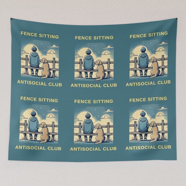 Item preview, Fence Sitting Antisocial Club designed and sold by TrendsLook.