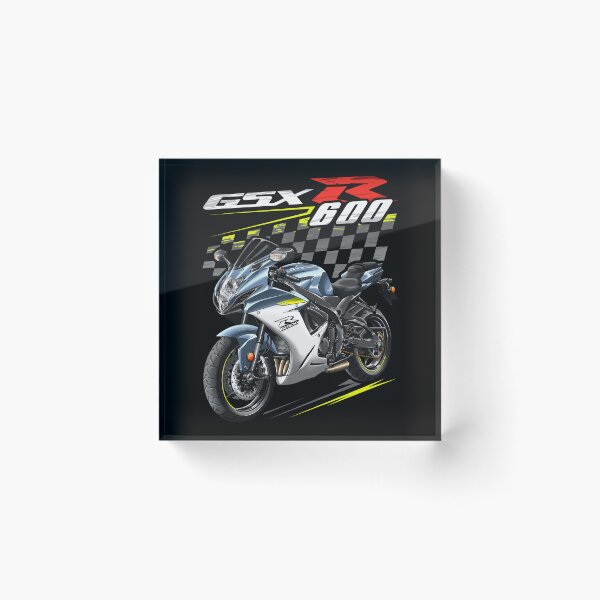 Item preview, Suzuki GSXR 600 2022 (Glass Matte Mechanical Gray & Pearl Brilliant White) for Motorcycle Riders designed and sold by MotoApparelHub.